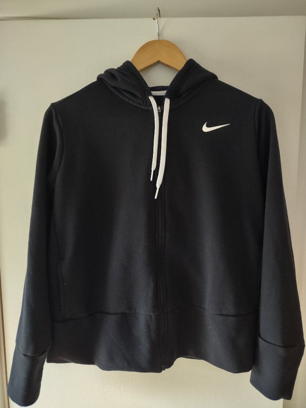 Nike Dri-FIT Women’s L Black Full Zip Hoodie Jacket Athletic Running Training